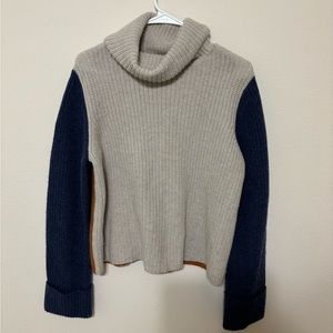 Colorblock 100% Cashmere Sweater
